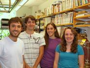 Nick Sylvester '13, Brandon Wilson '14, Jill Hallak '13, Kerkira Stockton '14.